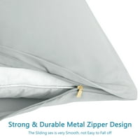 Единствени поволни цени 2-парчиња меки перници за микрофибер, кралица, светло сива боја