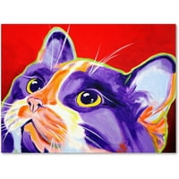 Трговска марка ликовна уметност Cat Issa Canvas Art by Dawgart
