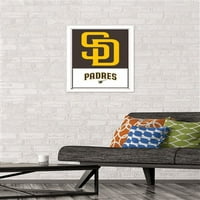Сан Диего Падрес - Лого Ѕид Постер, 14.725 22.375 Врамени