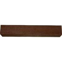 Ekena Millwork 8 H 10 D 48 W Rough Sawn Fau Wood Camply Mantel, Premium Walnut