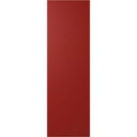 Ekena Millwork 15 W 49 H True Fit PVC Diagonal Slat модерен стил фиксирани ролетни за монтирање, оган црвено