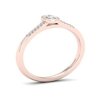 1 5CT TDW Marquise Diamond 10K Rose Gold Classic Engagement Ring