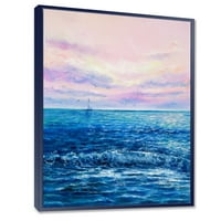 Сјај на изгрејсонце на океанските бранови II врамени сликарско платно уметничко печатење