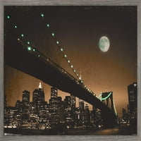 Знаменитости-Ѕидниот Постер На Бруклинскиот Мост, 22.375 34 Врамени
