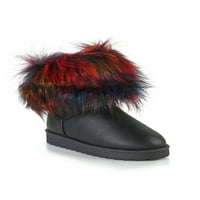 Fau Fur Tassel женски зимски снежни чизми во мулти