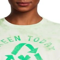 Зелената маица и шорцеви од помлади на Свети Пети, сет за спиење со шорцеви, 2-парчиња