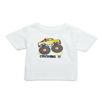 Гаранималс бебе момче со кратки ракави графичка маица, големини 0- месеци