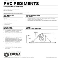 Ekena Millwork 28 W 8 H 2-1 2 P Сегмент Арх W Флелери зборуваа архитектонско одделение ПВЦ педимент