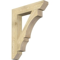 Ekena Millwork 6 W 34 D 42 H Balboa Slat Rough Sawn Bracket, Douglas Fir