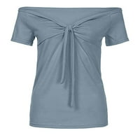 жените блузи дозвола под $ ЗАКОН Блузи За Жени Модни Жени Секси Обични Еднобојни Поклони Рамо Блуза Култура Блузи Кошула
