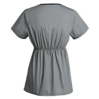 Лопеција-Ста Блузи За Жени Облечени Обични Блузи Со Кратки Ракави За Жени Дозвола За Попуст Жени Врвови Со Краток Ракав V-врат