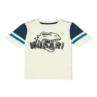 Големини на маица со кратки ракави на Garanimals Boys Dino Sequin 4-10