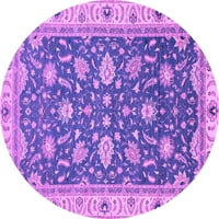 Ахгли Компанија Затворен Круг Ориентална Виолетова Традиционална Област Килими, 7 ' Круг