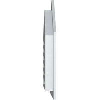 Ekena Millwork 24 W 32 H врв на врвот на теренот за проветрување: Функционален, PVC Gable Vent W 1 4 рамка за рамна трим