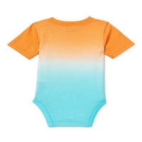 Garanimals Baby Baby Tropical Van Ombre Graphic краток ракав каросерија, големини 0 3M-24M