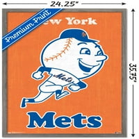 Yorkујорк Метс - Постери за ретро лого, 22.375 34