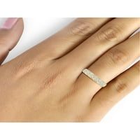 Diamond Club Diamond Rings за жени-Accent White Diamond Ring Jewelry-14K злато-позлатени сребрени ленти за жени-Ринг од JewelersClub