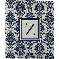 Thumbrintz Damask Monogram Fleece Throw, сино