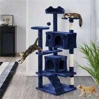 Лесно мода 54.5 Висина Мачка Дрво Кула Кондо Со Гребење Пост, Темносина