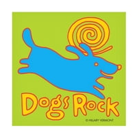 Дизајн на миленичиња Хилари Вермонт за човечки „кучиња рок“ платно уметност