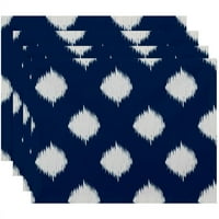 Едноставно Дејзи 18 14 IKAT dot Geometric Print PlaceMat