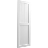 Ekena Millwork 12 W 65 H TRUE FIT PVC Farmhouse Flat Panel комбинација фиксни ролетни за монтирање, недовршени