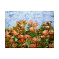 Алан Фридландер „црвена лента рози“ платно уметност