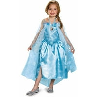 Замрзнато Елса класичен дете облекува улога на улоги костум со шкаф