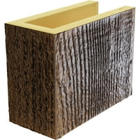 Ekena Millwork 4 H 8 D 72 W Rough Sawn Fau Wood Camplace Mantel Kit W alamo Corbels, Premium AdEd