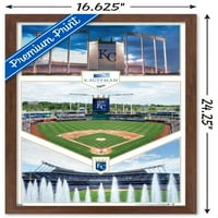 Канзас Сити Ројалс - Постер за wallид на стадионот Кафман, 14.725 22.375