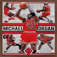 Мајкл Џордан - Колаж Ѕид Постер со Притисни, 14.725 22.375