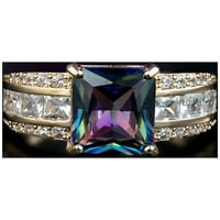 Peermont Emerald го намали мистичниот топоз изјава прстен во 18K жолто злато преклопување