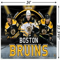Бостон Бруинс - Трио wallиден постер со пинови за притискање, 22.375 34