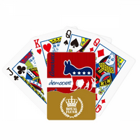 Америка Магаре Амблем Демократ Кралската Флеш Покер Игра Картичка Игра