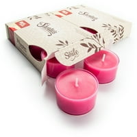 Ливчиња од роза Свеќи Со Повеќе Розови Премиум Миризливи Чајни Светла-Компанија За Свеќи На Шорти