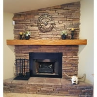 4 H 4 D 60 W Knotty Pine Fau Wood Camply Mantel, дамка од орев