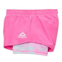 Reebok Girls 2fer Печатени шорцеви, големини 4-18