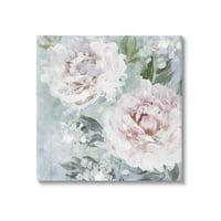 Деликатни розови цвеќиња блиски до ботаничка и цветна графичка уметничка галерија завиткана од платно печатење wallидна уметност