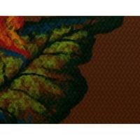 Едноставно Дејзи 2 '3' Есенски бои Цветни печати во затворен килим