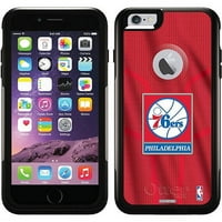 Дизајн на Jerseyерси во Jerseyерси на Philadelphia 76ers на куќиштето на патниците во Otterbo за Apple iPhone Plus