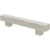 Ekena Millwork 8 H 12 D 72 W Sandblasted Fau Wood Camplace Mantel Kit W alamo Corbels, фабрика подготвена