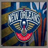 Њу Орлеанс Пеликани-Логото Ѕид Постер, 14.725 22.375