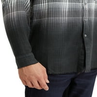 Epic Studios Men & Big Mens Dip Dip Dy Claid Flannel кошула, големини S-6XL, кошули со фланели за мажи