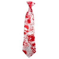 Предметот може да варира - Бела вратоврска за возрасни за Ноќта на вештерките со црвена крв распрскувана црна вратоврска со