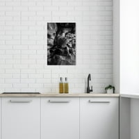 Рок текстури Апстрактна wallидна уметност Печати црна 16x24