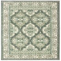 Обединети ткајачи Амарант Дејзи ориентална сива ткаена полипропилен област килим или тркач