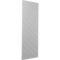 Ekena Millwork 15 W 58 H TRUE FIT PVC Diagonal Slat модерен стил фиксен монтажен ролетни, подготвени