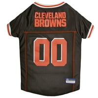 Миленичиња Прво NFL Cleveland Brownslicensed Mesh Jersey за кучиња и мачки - мали