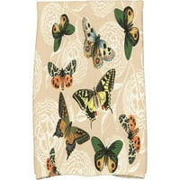Едноставно маргаритка 18 30 Антички пеперутки и цвеќиња кујнски пешкир за печатење животински печати