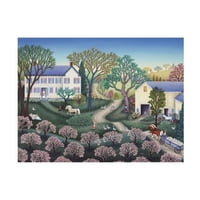Кети Јакобсен „пролетна фарма“ платно уметност